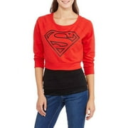 Superman Juniors' Cropped Graphic Sweatshirt