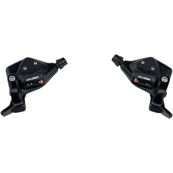 microSHIFT TS71 Thumb Tap Shifter Set, 9-Speed, Triple, Optical Gear Indicator, Compatible with Shimano Compatible