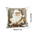 thumbnail image 3 of Suncoda Snowman Christmas Pillow Covers 18x18, White Linen Printed Christmas Decoration, 3D Printing Effect Christmas Throw Pillow Covers for Xmas, Party, Holiday, Christmas Ornaments, Home Couch, 3 of 6