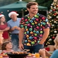 thumbnail image 2 of Christmas Hawaiian Shirts for Men Christmas Ball Funny Fashion Holiday Shirt Loose Fit Casual Clothes for Daily Wear, 2 of 5