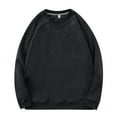 thumbnail image 1 of LNWUY Chandail en Molleton Col Rond pour Hommes Manches Longues Décontracté Léger Mode Couleur Unie Ample Basique Gris P, 1 of 2