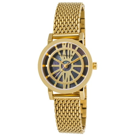 Wittnauer Wn4035 Women's Gold-Tone Ss Black Mop Dial Watch