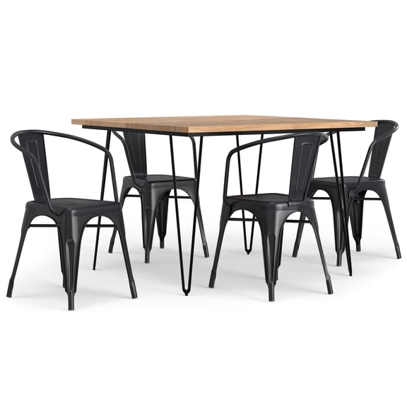 Simpli Home Larkin / Hunter 5-Piece Dining Set