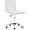 White, variant on XiHuaZhaoChen Modern Adjustable Low Back Armless Ribbed Task Office Desk Vanity Swivel Rolling Leather Computer Conference Chair (White)