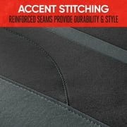 Motor Trend OmniFit Car Seat Covers, Full Set in Gray & Black Two-Tone Front Seat Covers with Hooded Split Bench Seat Cover, Universal Car Seat Protectors, Interior Accessories for Auto Truck SUV