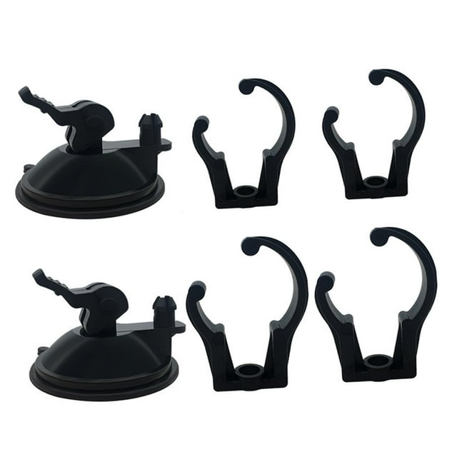 Clips de Ventosas para calentador de acuario Yuyangstore Abrazaderas de tubo de línea aérea negro