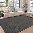 thumbnail image 3 of Area Rugs Braided Print Rug, Machine Washable Indoor Rug Non-Slip Low Pile Farmhouse Solid Carpet for Bedroom, Living Room, Dining Room Office, 3 of 10