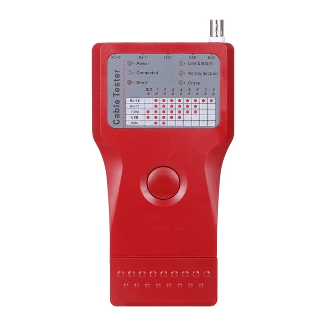 Yeacher Testeur de Câble Réseau Multifonctionnel 5-en-1 RJ45 RJ11 UTP STP BNC Testeur de Câble 1394 avec Télécommande