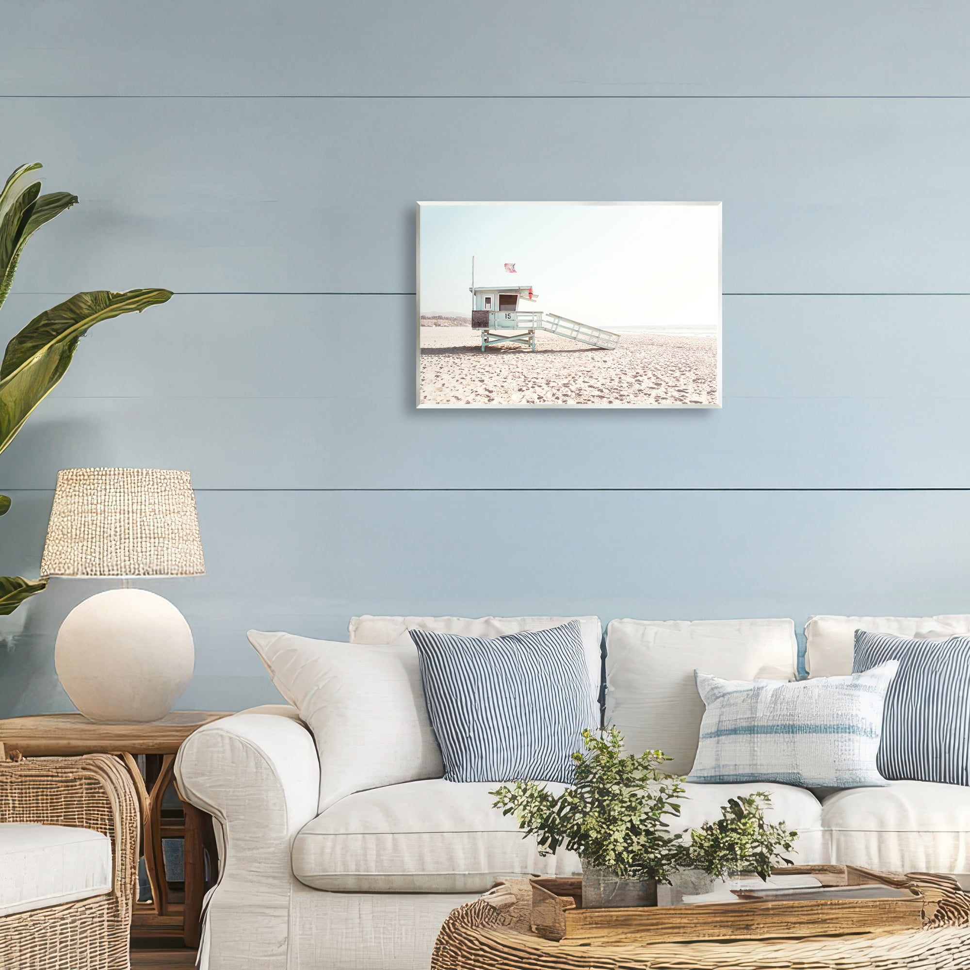 Lifeguard Hut Sunny Day Wall Plaque Art, design by Sisi and Seb