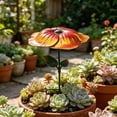 thumbnail image 6 of SLYNSHome Metal Plant Umbrellas for Outdoor Orange Small Plants Shade Cover Metal Garden Shade Disk Outdoor Garden Umbrella for Potted Decor, 6 of 9