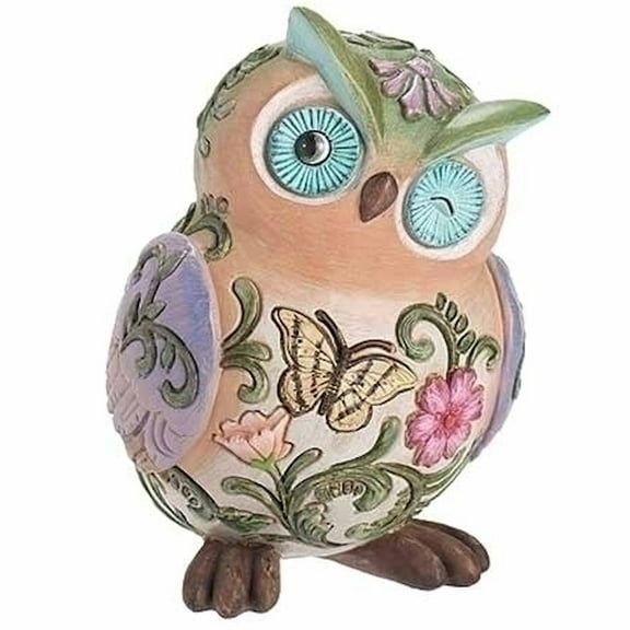 Roman Colorful Owl Figurine - One Figurine 6 Inch, Resin - Wise Flowers Butterfly 12932