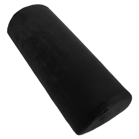 Topbathy Black Memory Foam Bolster Pillow for Legs Ergonomic Lumbar Support with Detachable Cover