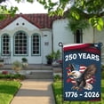 thumbnail image 5 of 250th Anniversary USA Garden Flag – 12x18 Inch Patriotic Yard Banner with Historical Design, Flax Fabric, Outdoor Decor for Farmhouse, Patio, Lawn, or Mailbox, 5 of 5