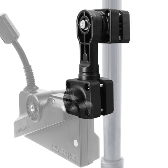 WINDFRD 0 Degree Transducer Pole Mount Compatible with Lowrance ActiveTarget 2 (AT2), Reinforced Nylon Trolling Motor Bracket, Replaces 000-15959-001, Heavy Duty Sonar Mount