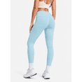 thumbnail image 3 of Women's High-Waisted 7/8 Yoga Leggings, Soft Stretch Workout Pants, Baby Blue, L, 3 of 5