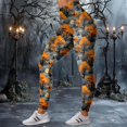 thumbnail image 7 of mgoYE Halloween Pajamas Women Pants Printed Casual Holiday Tights Elastic Waist Workout Jogger Yoga Pant Size S, 7 of 7