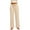 Beige, variant on Jgppe Girls Casual Pants Hem Split Drawstring with Drawstring Elastic Waist Casual Wide Leg Pants 5-14 Years