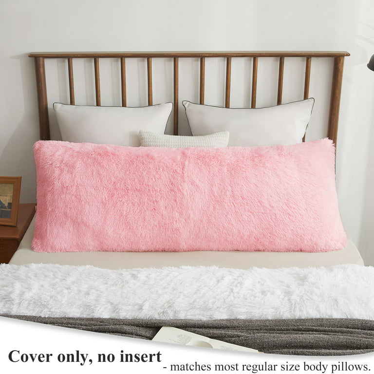 FOPPA Faux Fur Pink Pillow Cases, Plush Pink Pillows Ultra Soft Pillow  Covers, Pink Fuzzy Pillow Cases Bed Pillows Decorative, Fluffy Pillows  Zipper