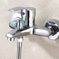 thumbnail image 3 of Zinc Alloy Basin Faucet, Chrome Wall Mounted Hot And Cold Water Double Spout Mixer Tap For Bathroom Shower Sink Bathtub -Modern  Design, 3 of 7