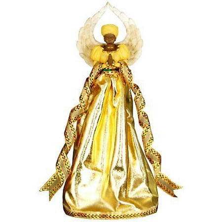 SERENITY in GOLD African American Angel Christmas Tree Topper, United