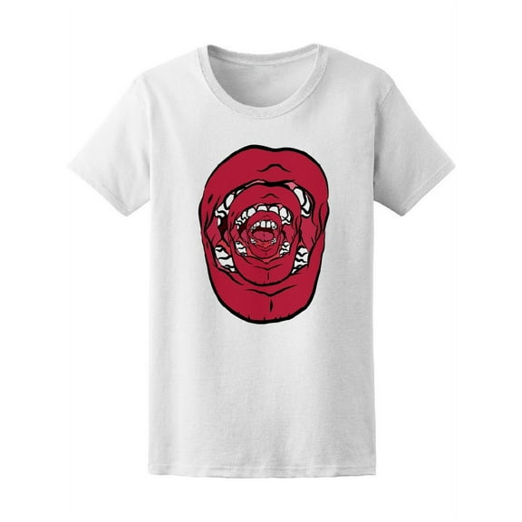 Surreal Open Screaming Mouth T-Shirt Women -Image by Shutterstock, Female Small