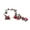 Red-RD-home supplies, variant on LEFTHIGH Home 16 Head Simulated Rose Vine Garland 200cm Pink White Red Purple Hot Pink Rose Gold Plastic Wall Hanging Wedding Party Decor Christmas Gifts