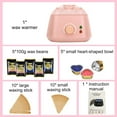 thumbnail image 2 of stusgo Pink Wax Melt Warmer Kit for Women Men Hair Removal,Waxing Kit with Wax Beans, 2 of 7