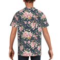 thumbnail image 5 of Wukai Vintage Floral Youth Unisex Short Sleeve T-Shirt for Boys, Girls, Teens, and Kids-Small, 5 of 7