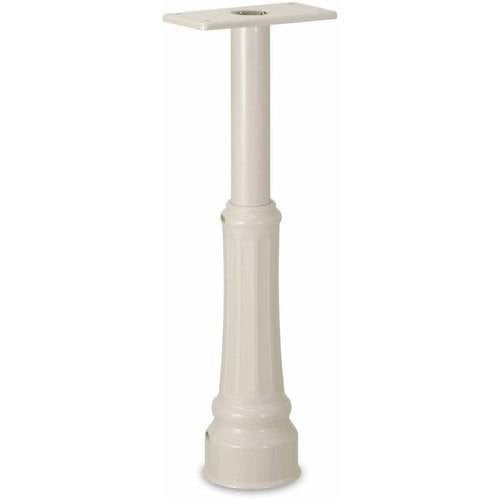 Architectural Mailboxes Basic In-Ground Post with Decorative Cover, White by Architectural Mailboxes