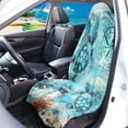 thumbnail image 3 of XYZCANDO Turtle Pattern Terry Cloth Car Seat Covers Premium Car Front Seats Protector, Sweating, Suitable for Van Truck Seat, Fit for Cars Sedans Vans, 3 of 5