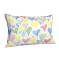 thumbnail image 2 of Kll Hand Drawn Colored Hearts Pillow Covers Envelope Closure,Super Soft And Cozy Fuzzy Fleece Pillow Case Cover 20"X30", 2 of 9