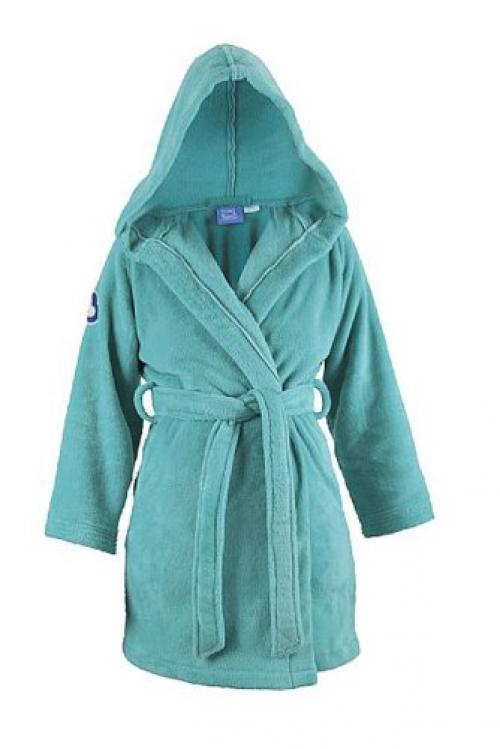 World's Softest Women's Short Hooded Robe, L/XL, Turquoise