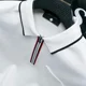 thumbnail image 5 of Ropa de hombre Camiseta polo ajustada para hombre Camiseta de corte entallado Blanco Formal de negocios Media cremallera Manga larga Regular Algodón Casual Normal A, 5 of 5