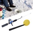 thumbnail image 4 of Ice Fishing Rod Kit, 50cm Rod Repeated Grinding Hooks Fishing Rod Reel Hooks And Spoon Portable  For Outdoor, 4 of 8