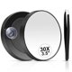 thumbnail image 1 of 30X Magnifying Mirror, Small Magnifying Mirror with Suction Cup and Tweezers, As, 1 of 5