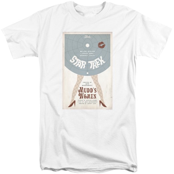 Star Trek Tos Episode 6 Adult Tall T-Shirt 18/1 T-Shirt White