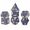 Gunmetal Blue Dragon, variant on DND Dice Set Polyhedral Metal Dragon RPG Dice 7 Pcs