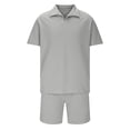 thumbnail image 4 of JXMVOJ Men's Family Summer Casual Two-Piece UPF50+ Sun Protection Set, Polyester Spandex Blend Breathable Moisture-Wicking Beach Outdoor Daily with Pockets Utility, 4 of 6
