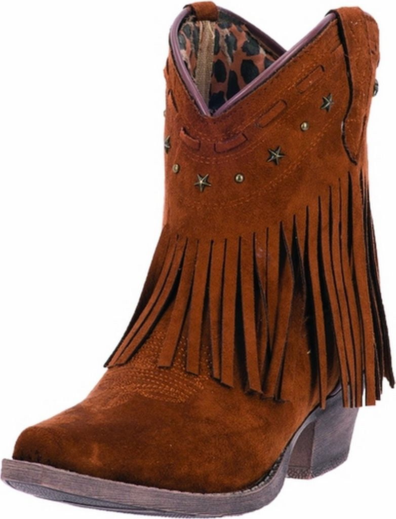 Details about   Dingo Western Womens Boots Hang Low Fringe Studded Distressed Brown DI7441