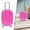 B_A, variant on Mini Suitcase Party Favor Box - Colorful Mini Plastic Suitcases for Party Favors with Lid, Retractable Handle & Rolling Wheels for Travel Theme Decorations, Clear Blue