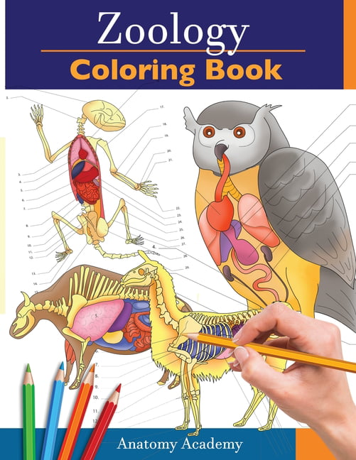 Zoology Coloring Book: Incredibly Detailed Self-Test Animal Anatomy Color  workbook Perfect Gift for Veterinary Students 