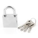 thumbnail image 1 of Candado de seguridad de metal tono plateado de 40 mm de ancho con 4 llaves, 1 of 2