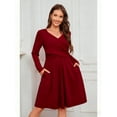 thumbnail image 3 of Yawrut Womens V-Neck Maternity Dresses Nursing Breastfeeding Dress With Pockets, 3 of 8