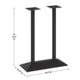 thumbnail image 4 of Flash Furniture 27"W x 15"D Indoor/Outdoor Dining Height Double Column Table Base for 30" x 48" Table Tops, Black, 4 of 9