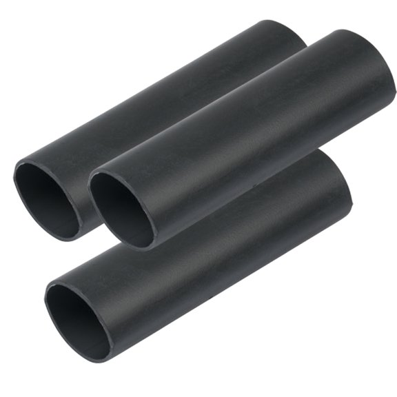Ancor Heat Shrink Heavy Wall Battery Cable Tubing 3/4" x 12" 3pc Black