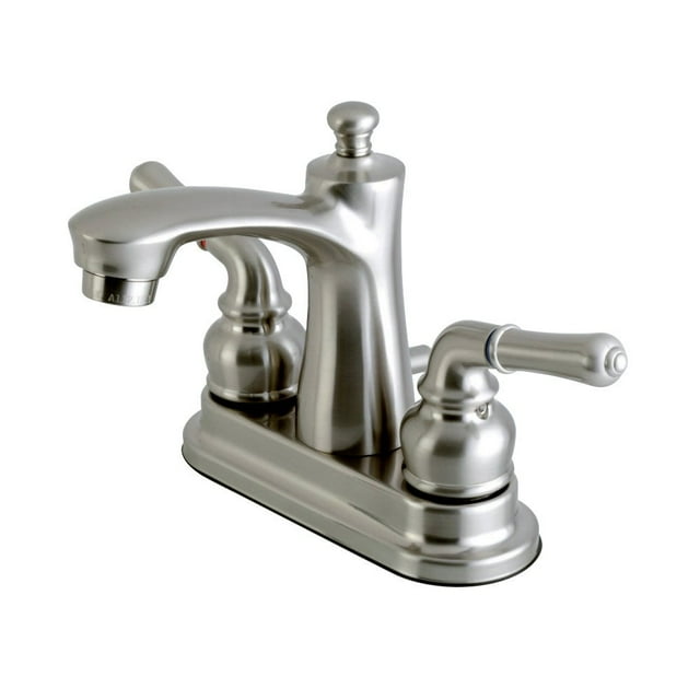 Kingston Brass FB7628NML Naples Robinet de Lavabo 4 Pouces, Nickel Satiné