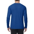 thumbnail image 5 of Men's UPF 50+ Sun Protection UV SPF Shirts Long Sleeve Lightweight Quick Dry Swim T-Shirts Rash Guard Blue M, 5 of 5