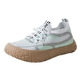 thumbnail image 5 of Rokment Wide Toe Box Chunky Walking Shoes For Women Comfortable Breathable Mesh Knit Thick Sole Low Profile Tennis Flat Fashion Sneakers Fall Casual Footwear, 5 of 6