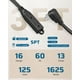 thumbnail image 2 of Cable de extensión DEWENWILS de 3 salidas, 3 pies, 16/3 AWG para interiores, negro, paquete de 2, 2 of 7