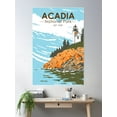 thumbnail image 2 of Acadia National Park Bar Harbor Lighthouse Maine Vintage Poster Wall Art, Modern Wall Decor, 16x24 UNFRAMED, 2 of 3